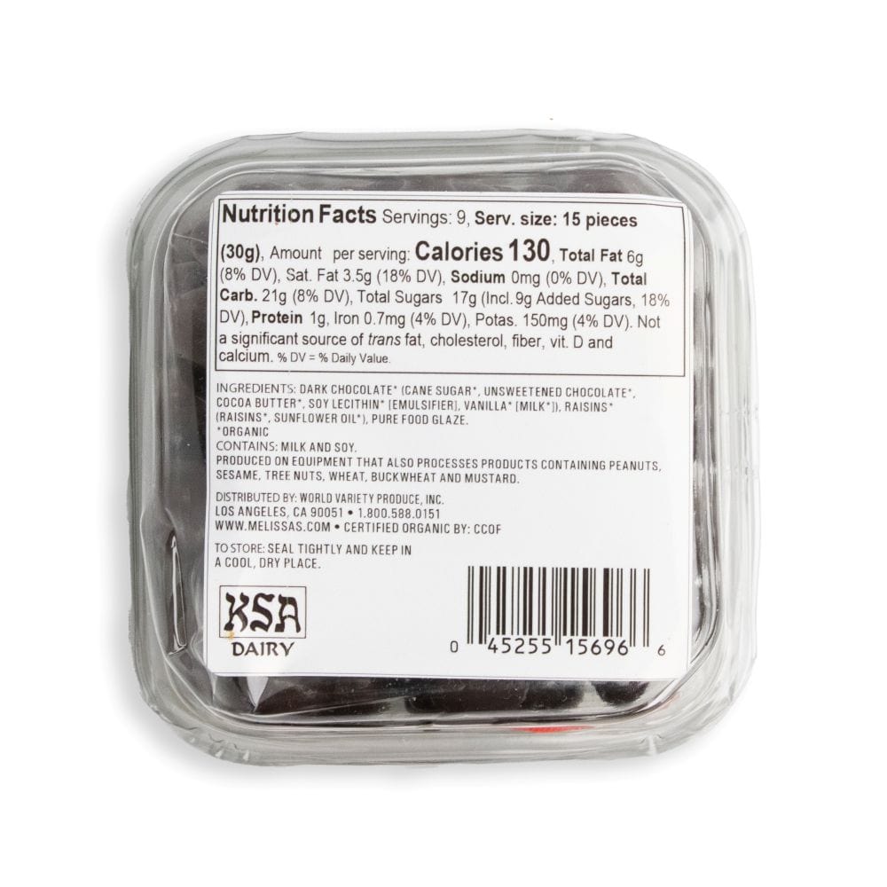 Organic Snax™ Dark Chocolate Covered Raisins