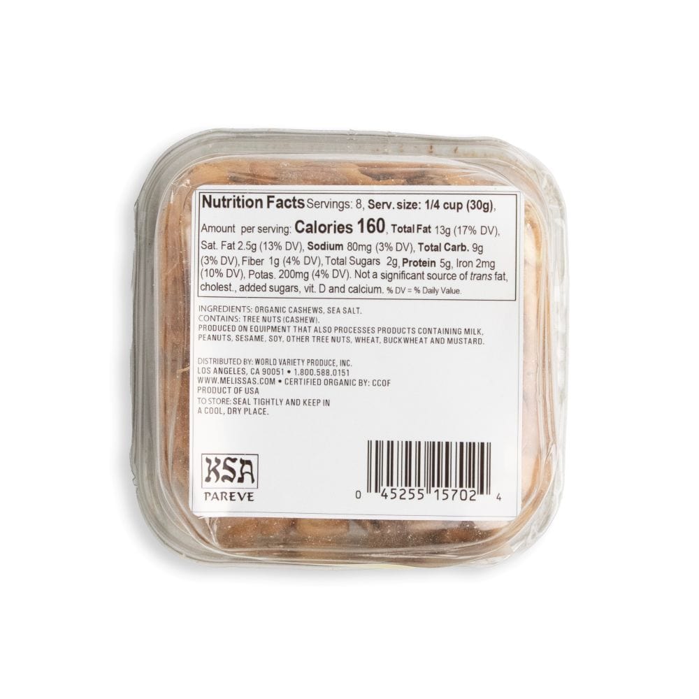 Organic Snax™ Dry Roasted & Salted Cashews